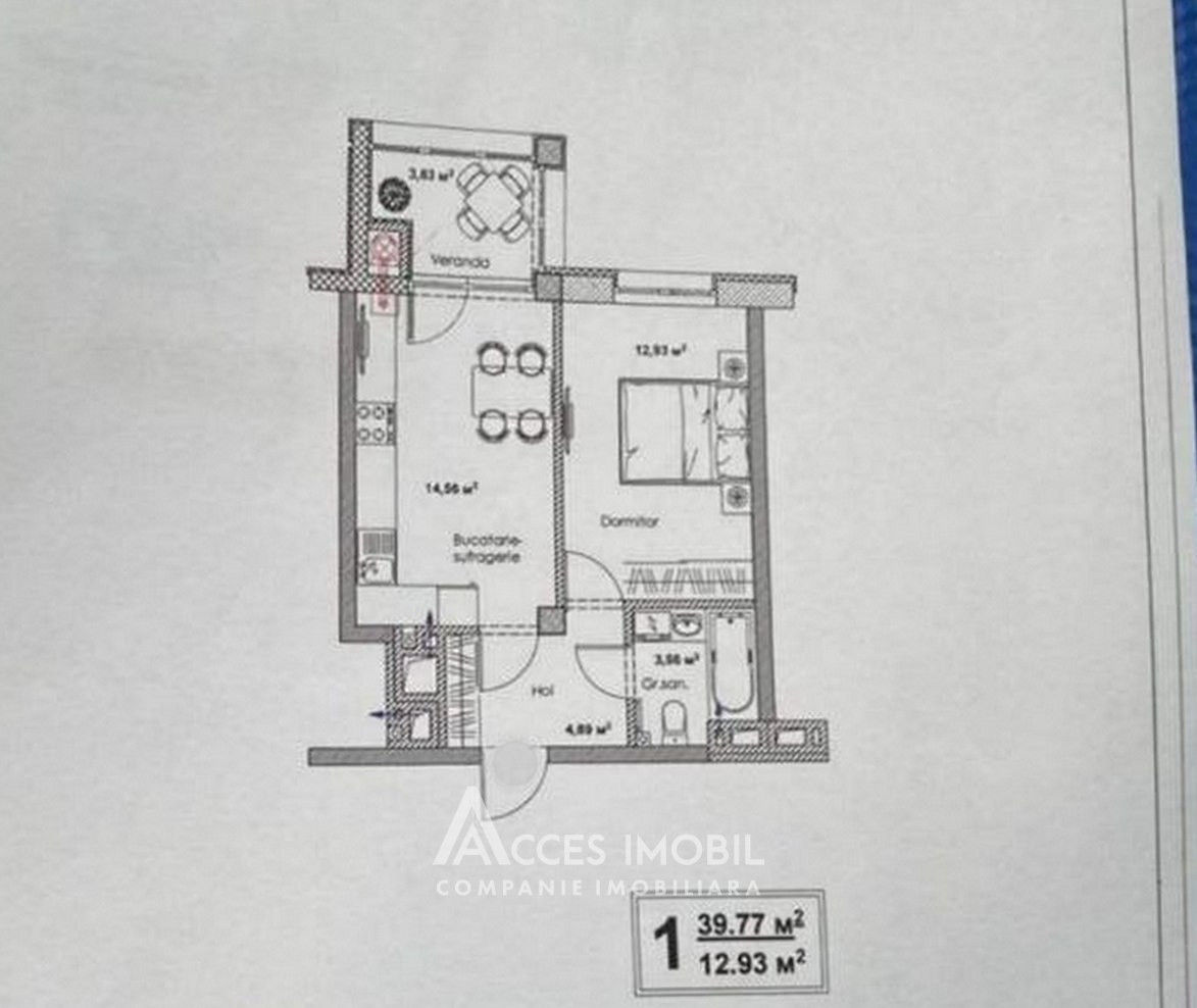 Apartament cu 1 cameră, 40 m², Botanica, Chișinău foto 6