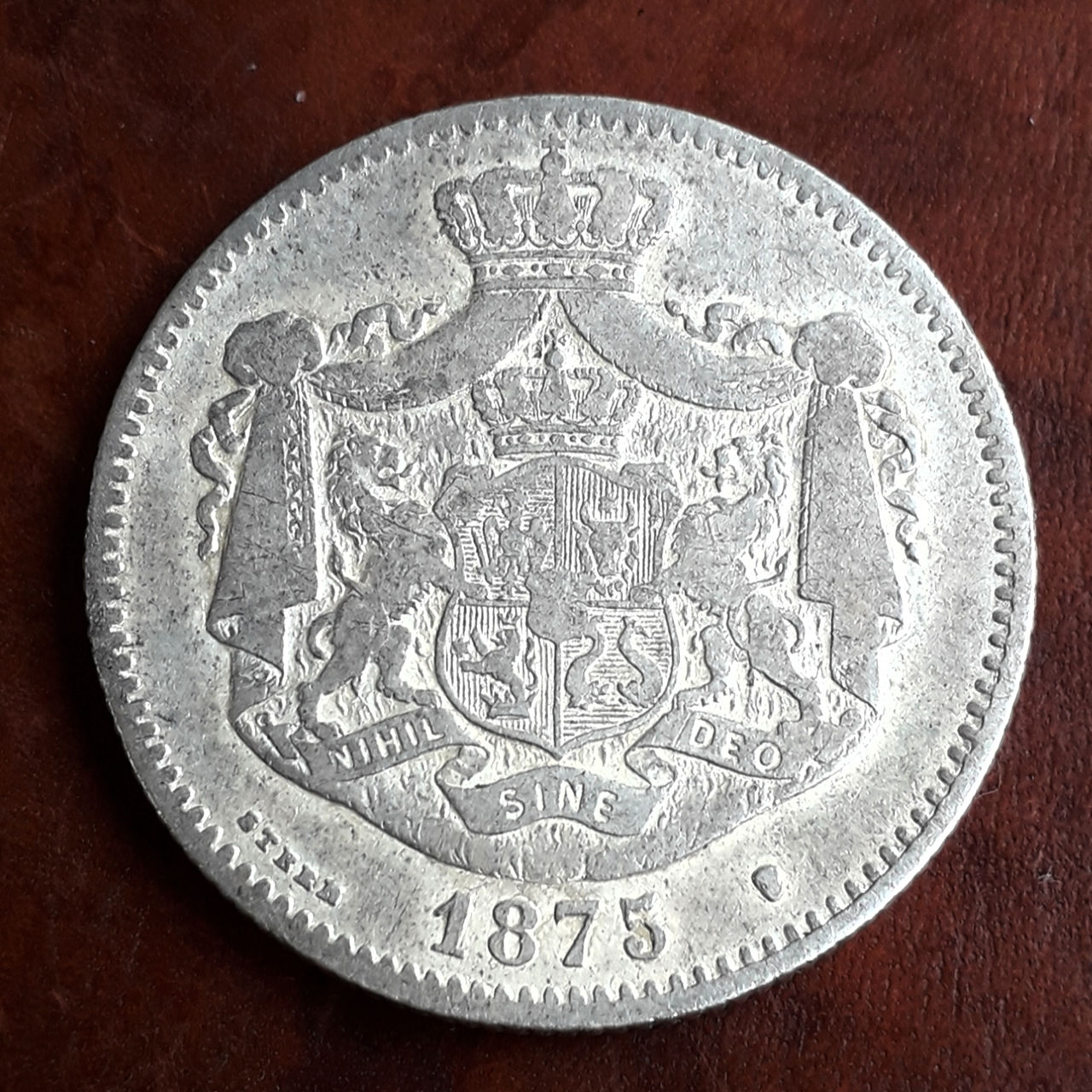 2 Lei. Romania - 1875. Argint. foto 0