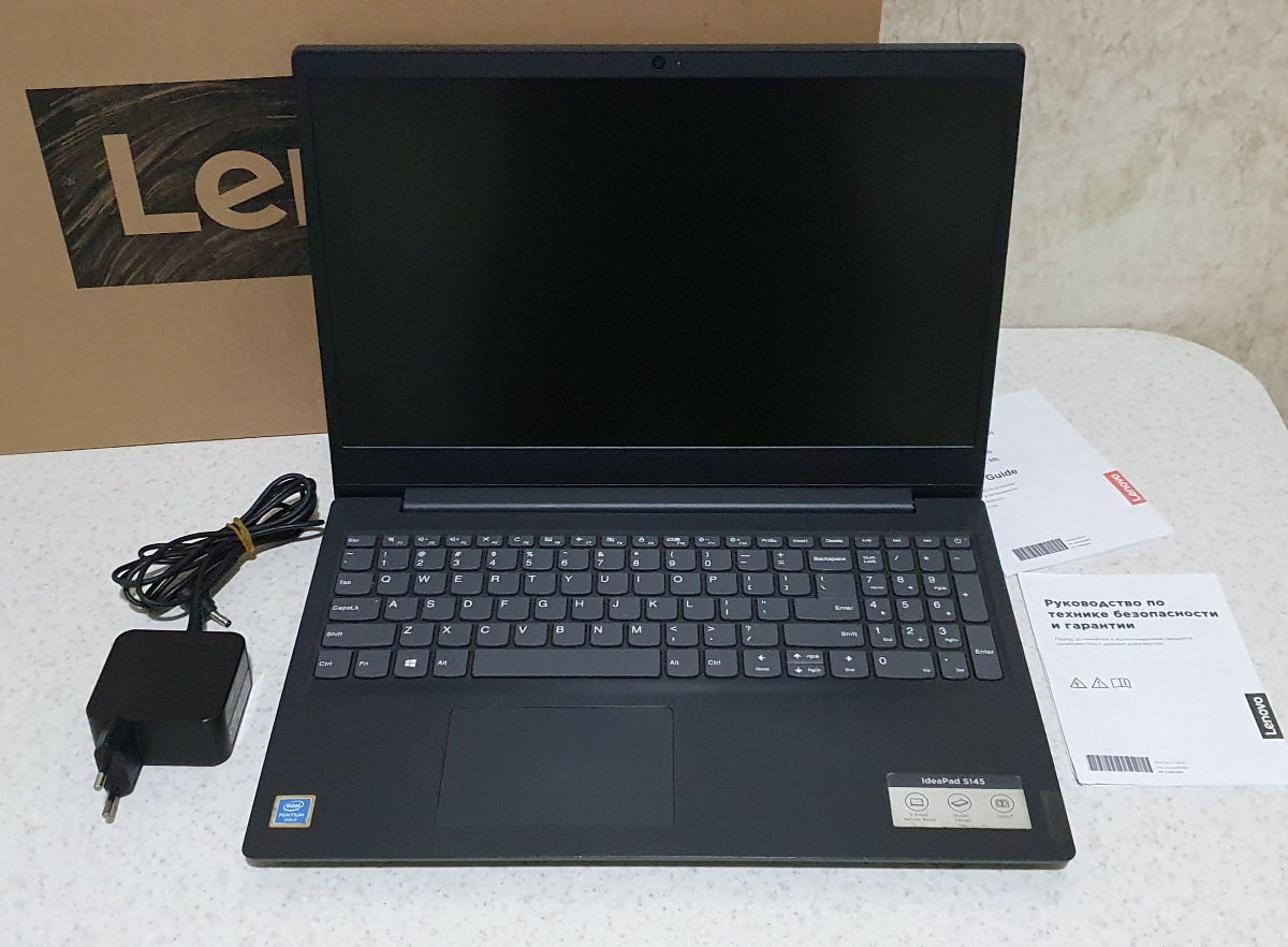 Срочно! Новый Мощный Lenovo ideapad S145. Pentium Gold 5405U 2,3GHz. 4ядра. 4gb. 500gb. 15,6d foto 0