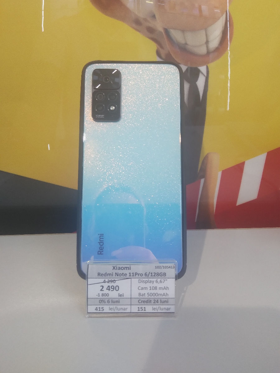 Xiaomi Redmi Note 11 Pro 6/128Gb pret 2490lei.