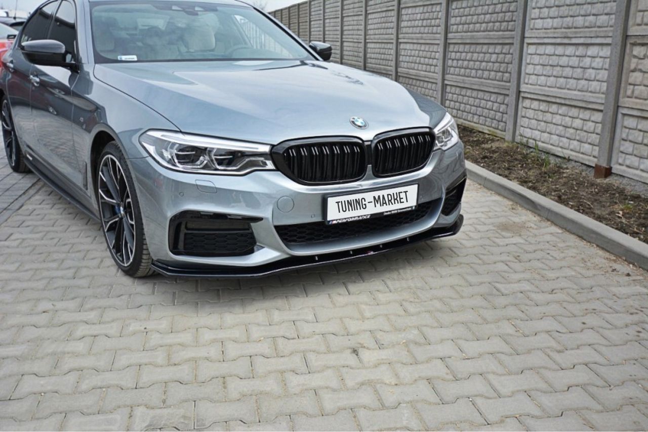 М Ноздри (решетки радиатора) BMW G30 / G31 черный глянец, черный мат двойные ребра! Супер цена! foto 0