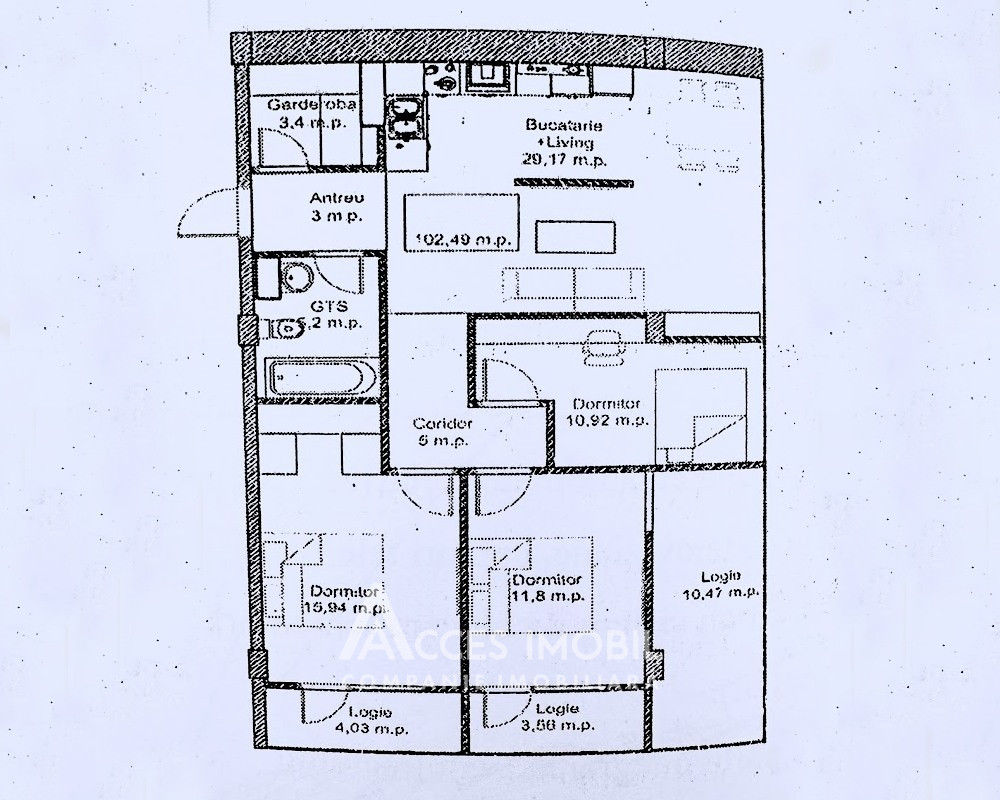 Apartament cu 3 camere, 103 m², Buiucani, Chișinău foto 5