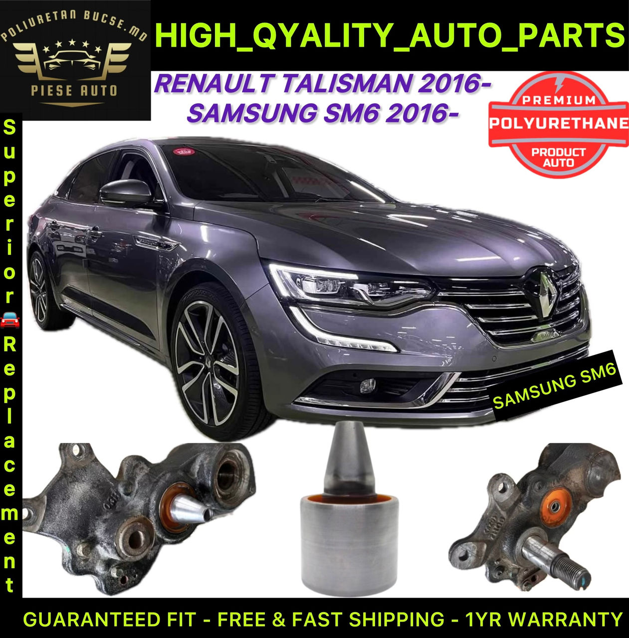 Poliuretan bucse. , Bucșă 430193963R Сайлентблок цапфы Renault Talisman // Samsung SM6 foto 1