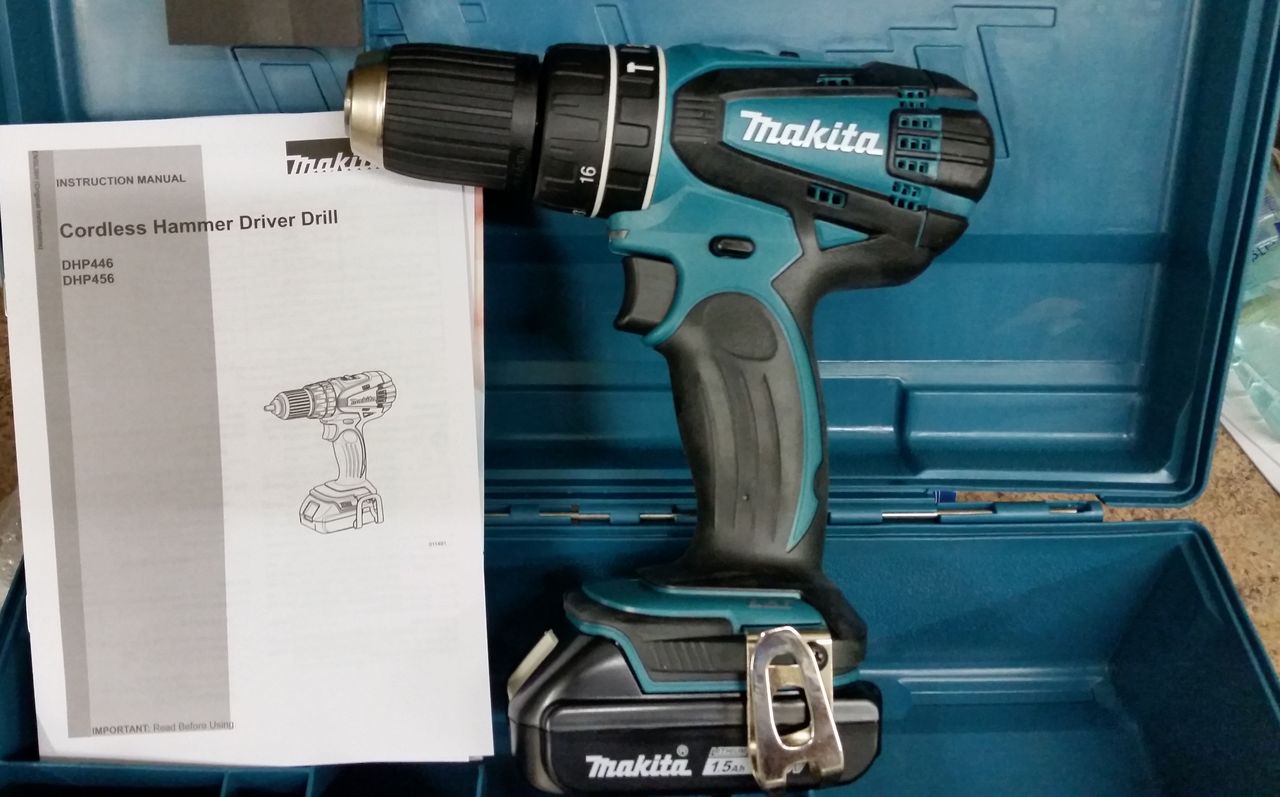 Makita DHP456. Шуруповерт с перфоратором.