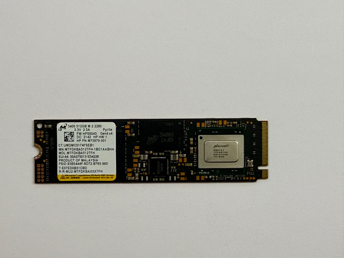 Micron 3400 512GB NVMe SSD, nou, PCIe Gen4 x4, viteză mare