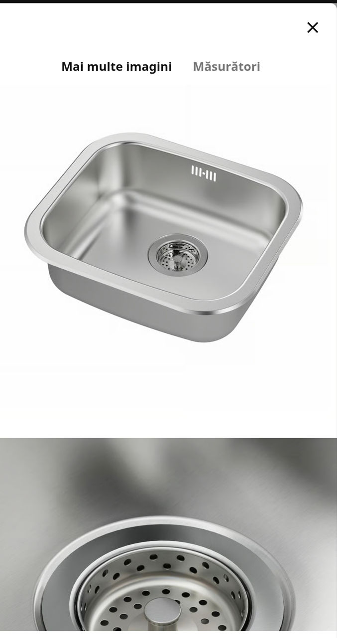 Chiuvete de bucătărie noi inox Ikea. foto 1