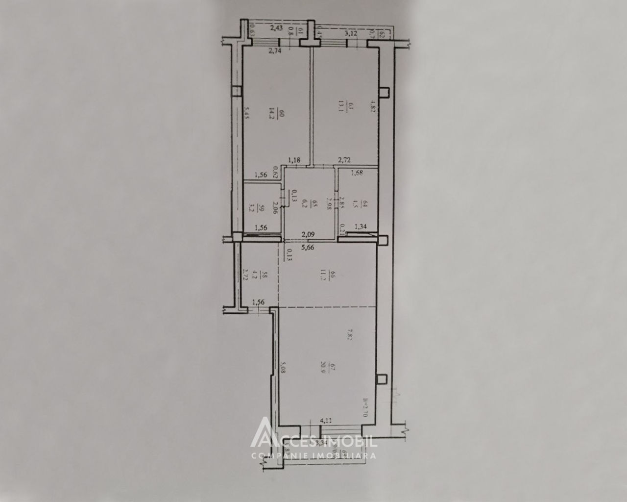 Apartament cu 3 camere, 80 m², Ciocana, Chișinău foto 2