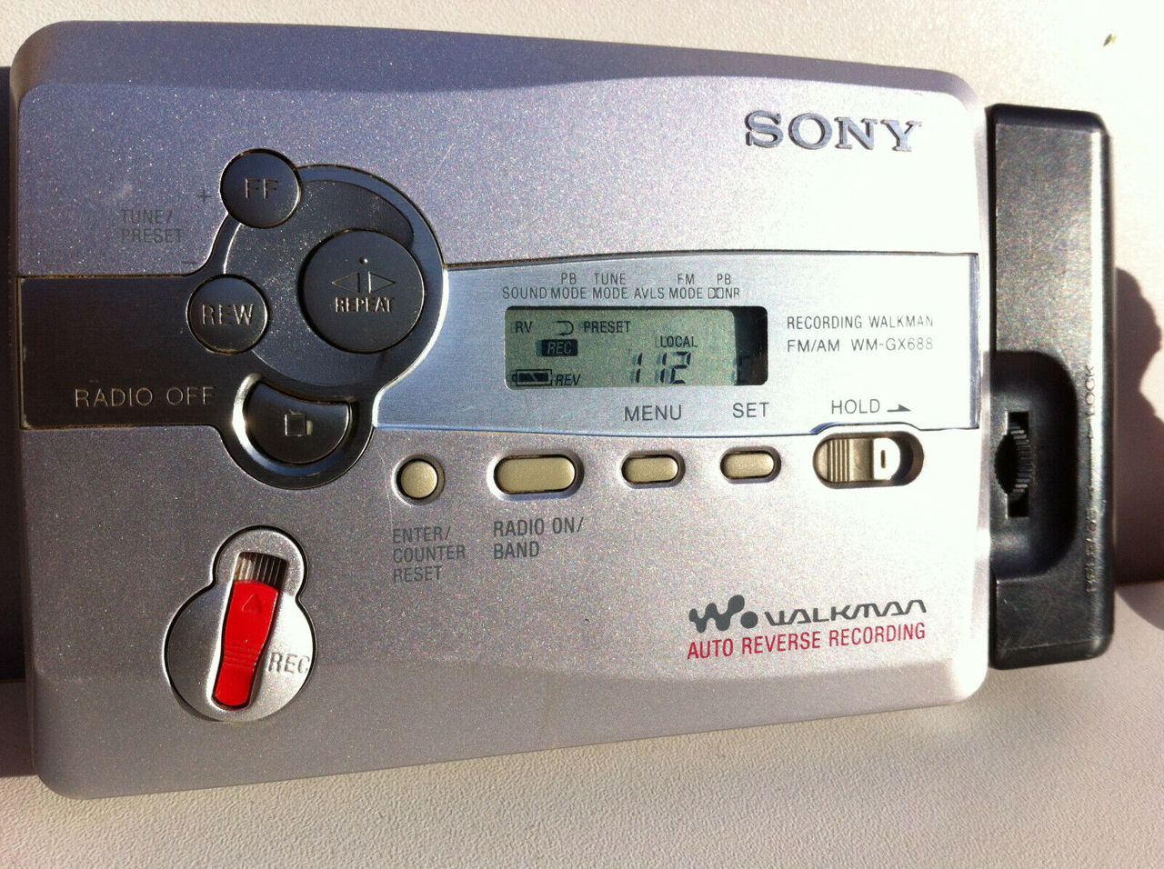 Sony WM-GX688 Cassette Recorder Radio Band AM/FM Кассетный плеер с цифровым радио и записью. Плеер