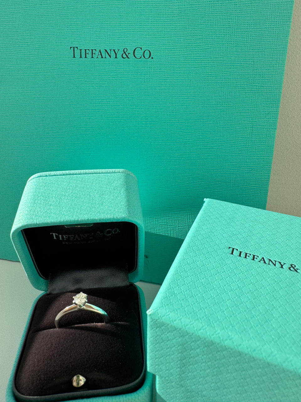 Inel Tiffany &Co cu diamant foto 2