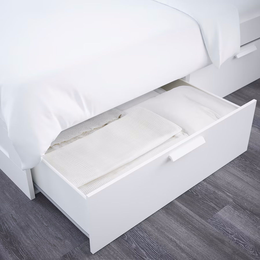Pat IKEA Brimnes cu depozitare 160x200 foto 1