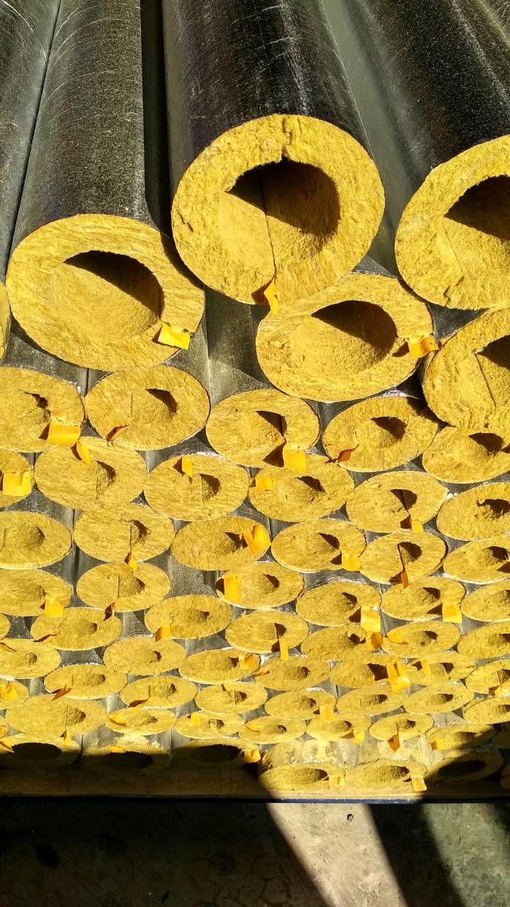 Скорлупа из минеральной ваты с алюминиевой фольгой для изоляций труб