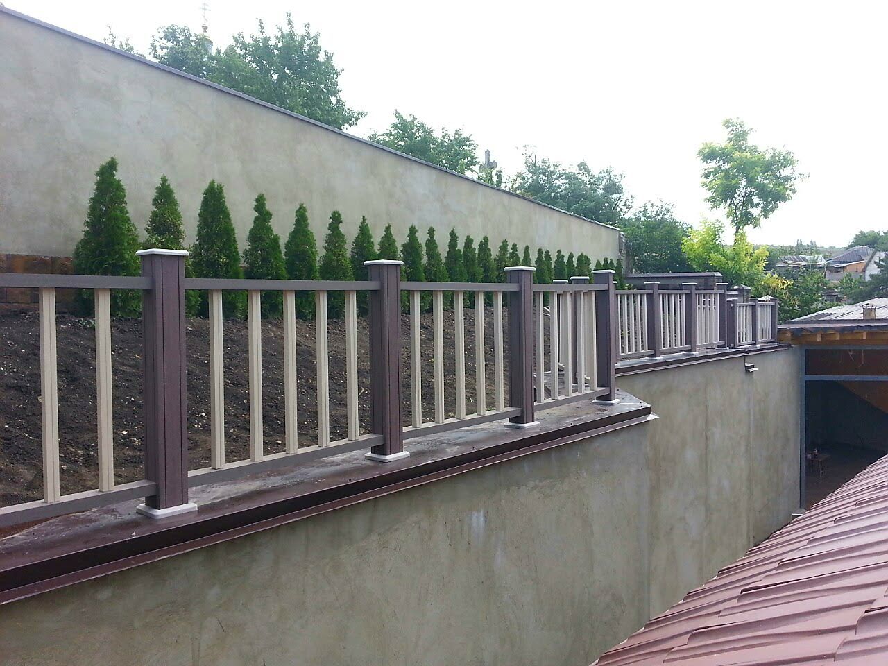 Balustrade din profile wpc lemn plastifiat decking (террасная доска)древесно-полимерный композит foto 8