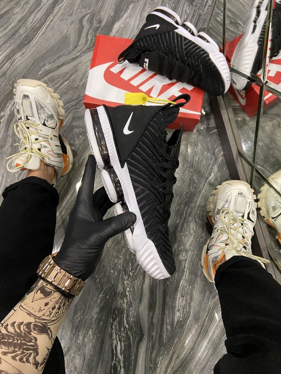 lebron 16 black and white