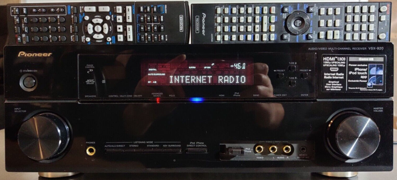 Quality Receiver Pioneer VSX-920 7x140 watt, hdmi, usb/iPod, internet radio, pure direct, zone 2 foto 0