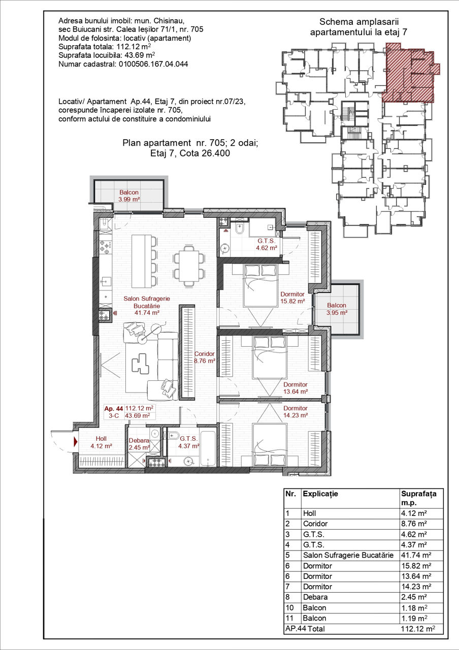 Apartament cu 2 camere, 83 m², Buiucani, Chișinău foto 3