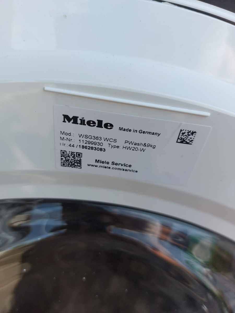 Новая стиральная машина MIele W1 WSG 363 на 9кг из Германии! foto 5