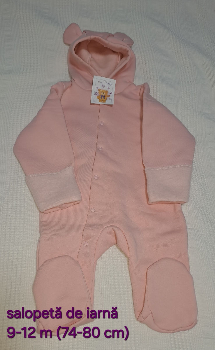 Salopetă călduroasă 9-12 m (74-80 cm), bumbac foto 0