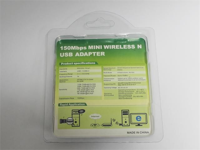 150m Wifi Usb Wireless Network Lan Adapter Card 802 11n Miniusb