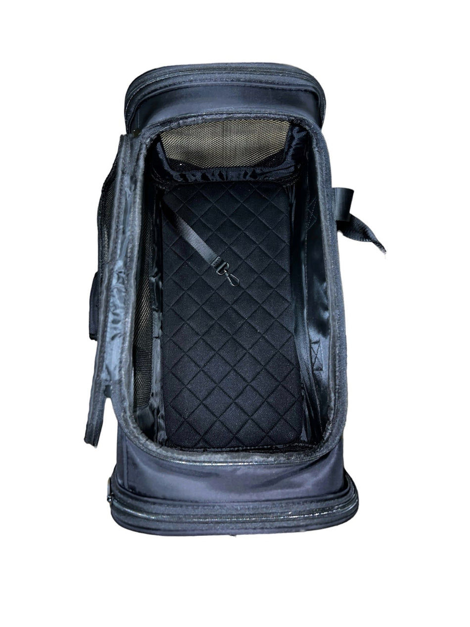 Geanta transport caini pisici  animale companie C&C  Black Nylon Pet Carrier dog foto 1