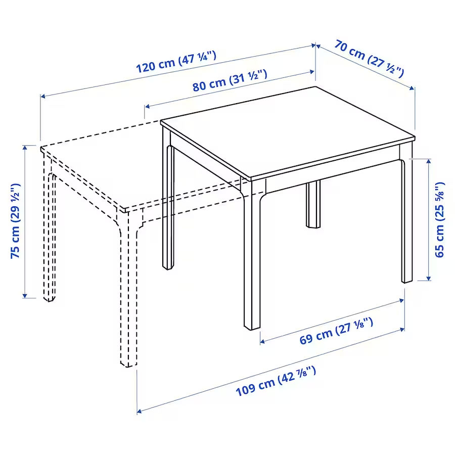 Set masă extensibilă 80/120cm + 4 scaune Ikea foto 8