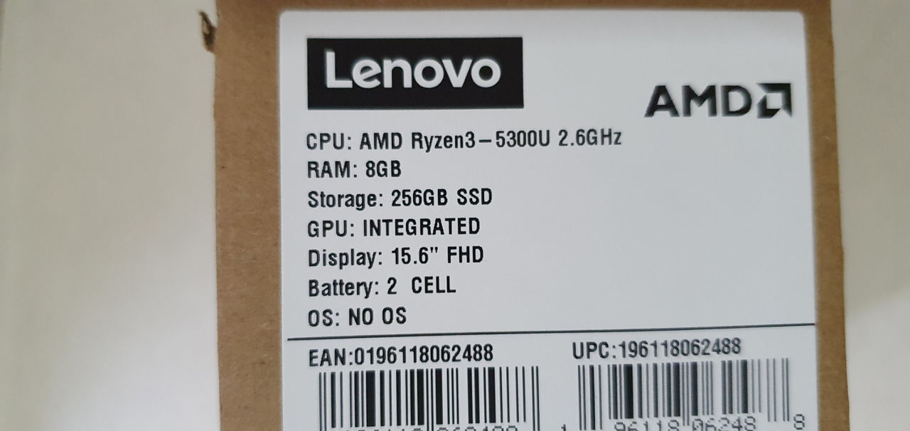 Новый Lenovo ideapad 3.Ryzen 3 5300u.8gb.Ssd256gb.Nou sigilat.Garantie 2 ani. foto 2