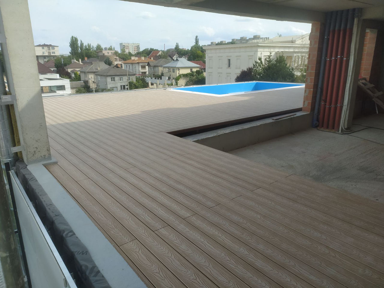 Decking WPC sistem de pavare pentru terase si piscine террасная доска древесно-полимерный композит foto 12