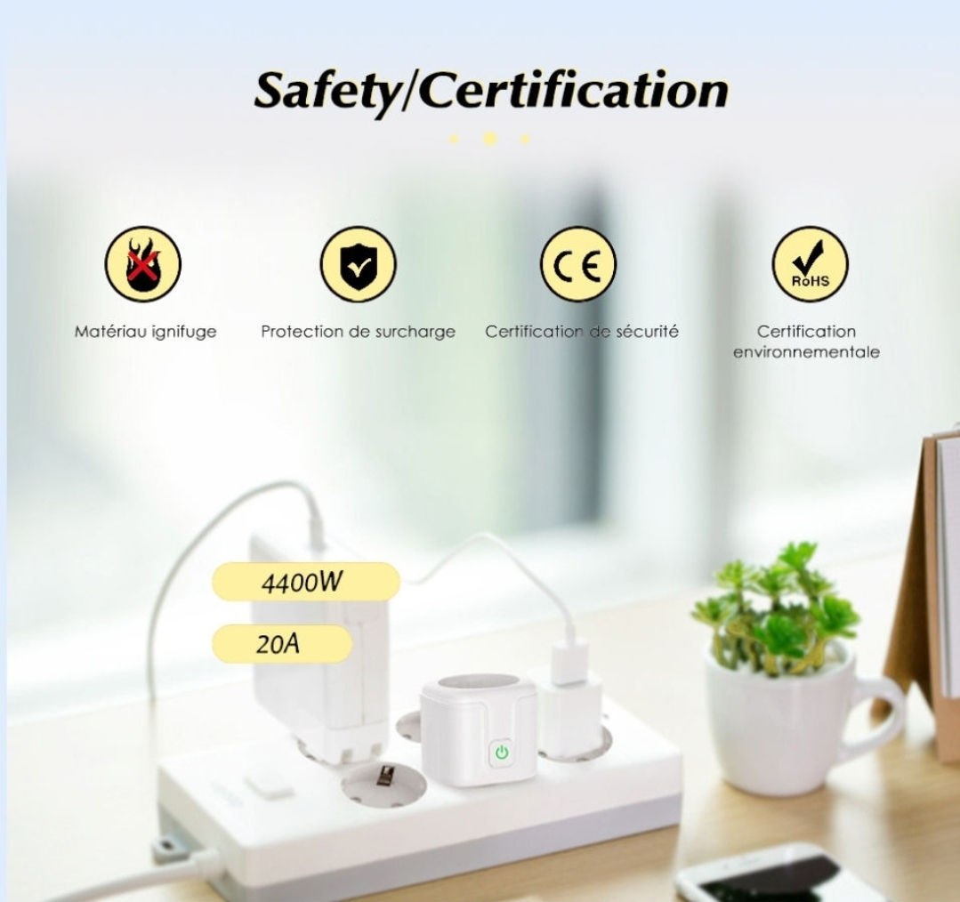 Priza inteligenta Smart Socket Aubess 20A foto 5