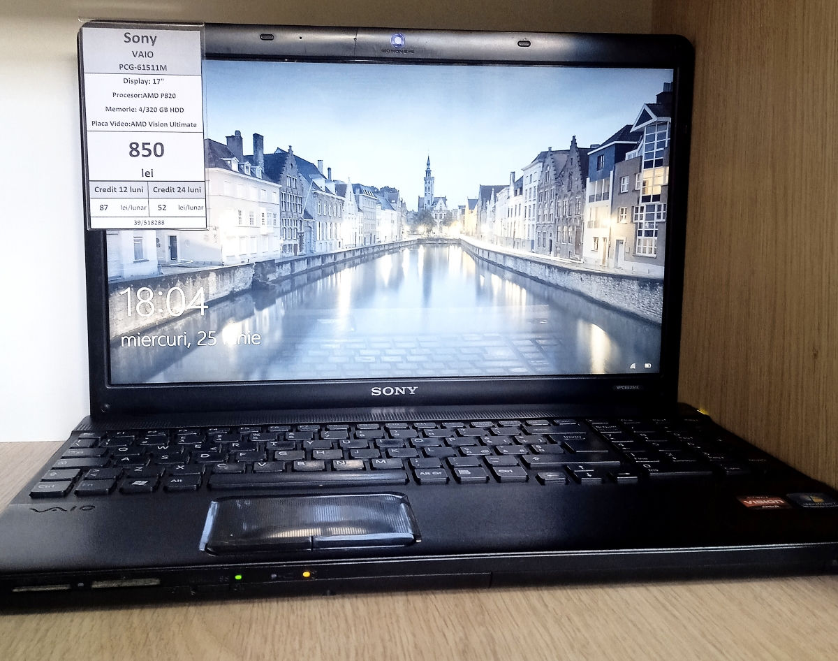 Sony vaio PCG-61511M.  Pret 850 lei foto 0