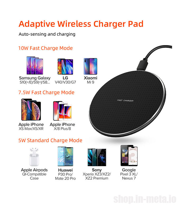 Скидка 10% Распродажа - Qi Wireless Fast Charger 10W - Беспроводное Зарядное устройство 10 Ватт foto 5