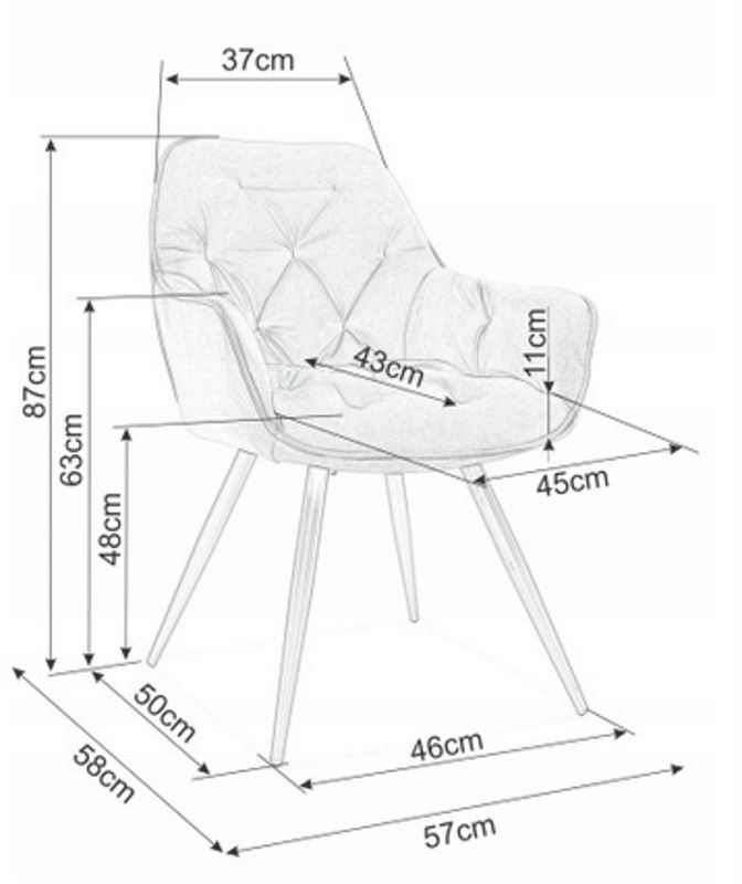 Scaun modern din catifea Signal Cherry foto 2