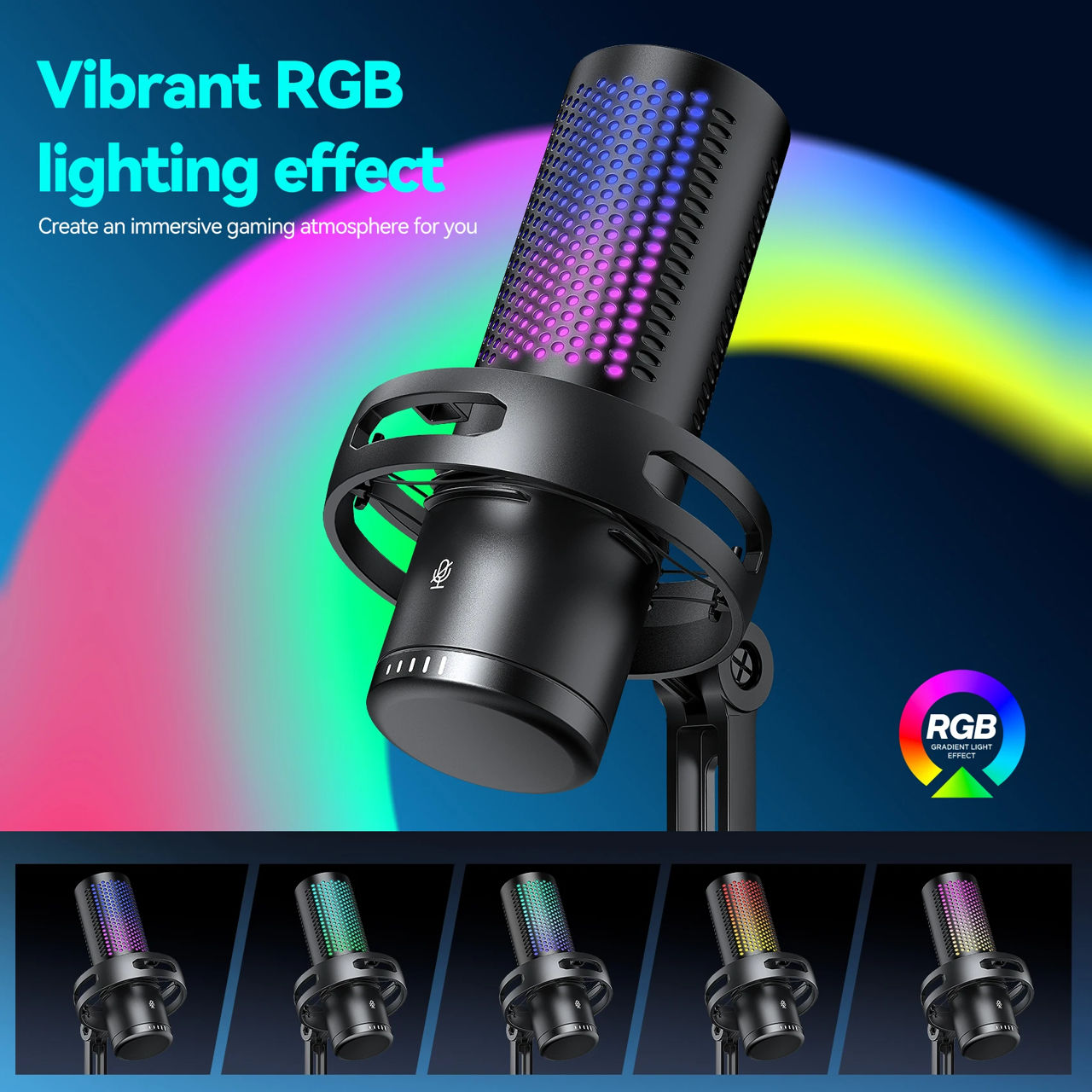 Microfon pentru PC Yanmai GM7 RGB / Gaming Microphone with RGB foto 5