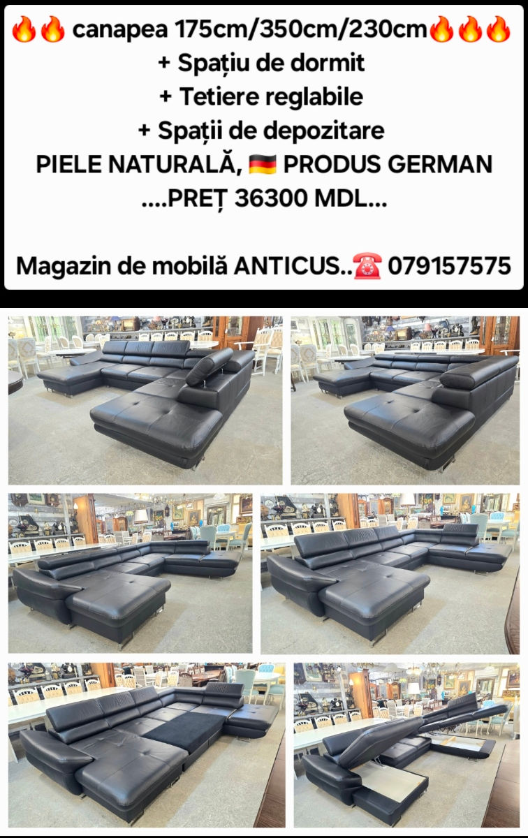 Mobila moale,fotolii-piele naturală.germania.уголоки кожаные - раскладывается!! foto 19