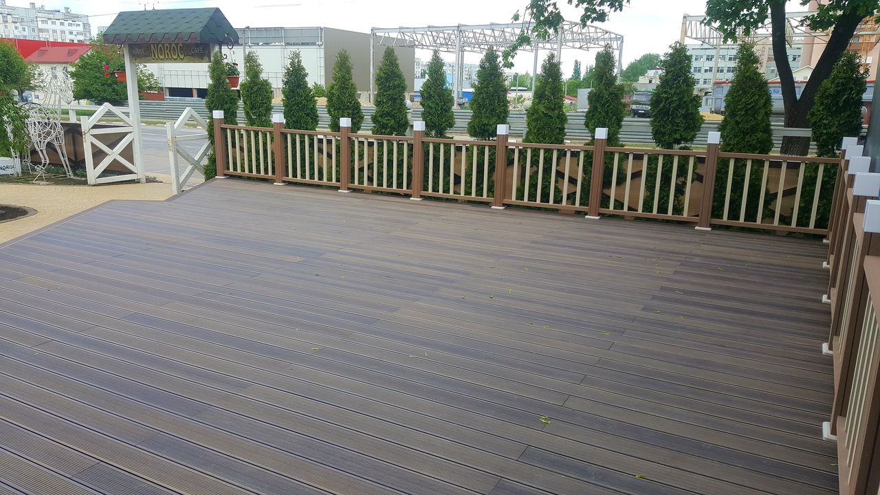 Balustrade din profile wpc lemn plastifiat decking (террасная доска)древесно-полимерный композит foto 10