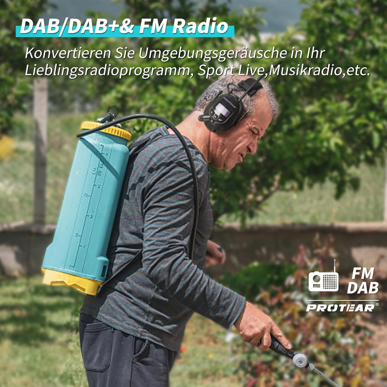 Защитные наушники с Bluetooth 5.3 DAB+/FM-радио фото 2