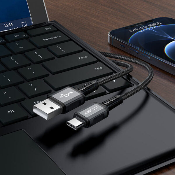 Acefast C1-04 Cablu De Date De Încărcare Din Aliaj De Aluminiu Usb-a La Usb-c foto 1