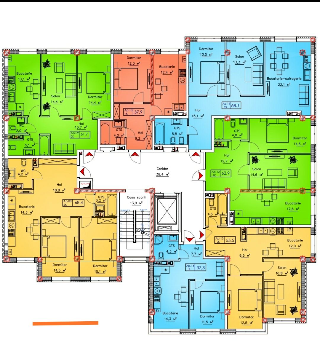 Apartament cu 2 camere,  Durlești,  Chișinău,  Chișinău mun. foto 2