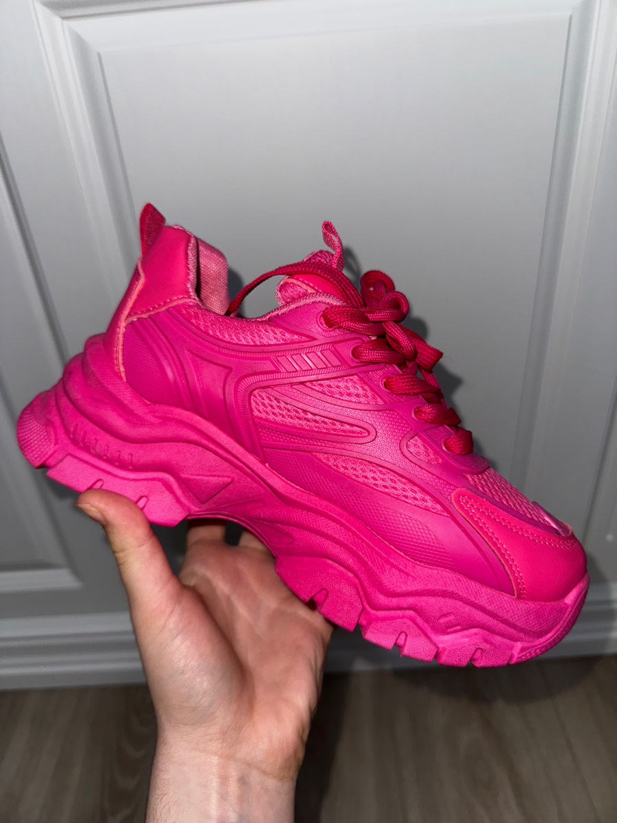 Adidași sport damă - roz neon foto 3