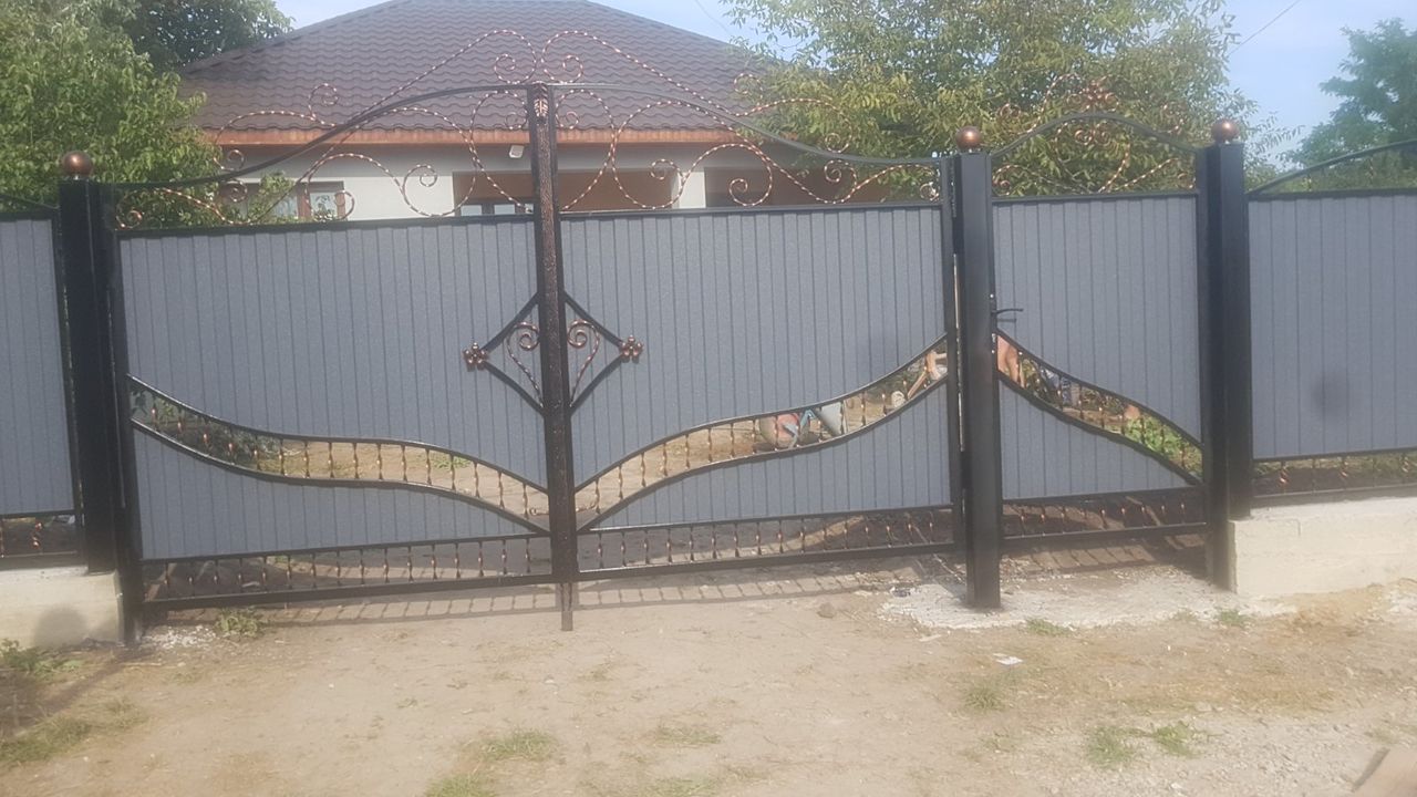 Porti , garduri, balustrade, copertine, porti din metal, porti cu profnastil, la comanda foto 10
