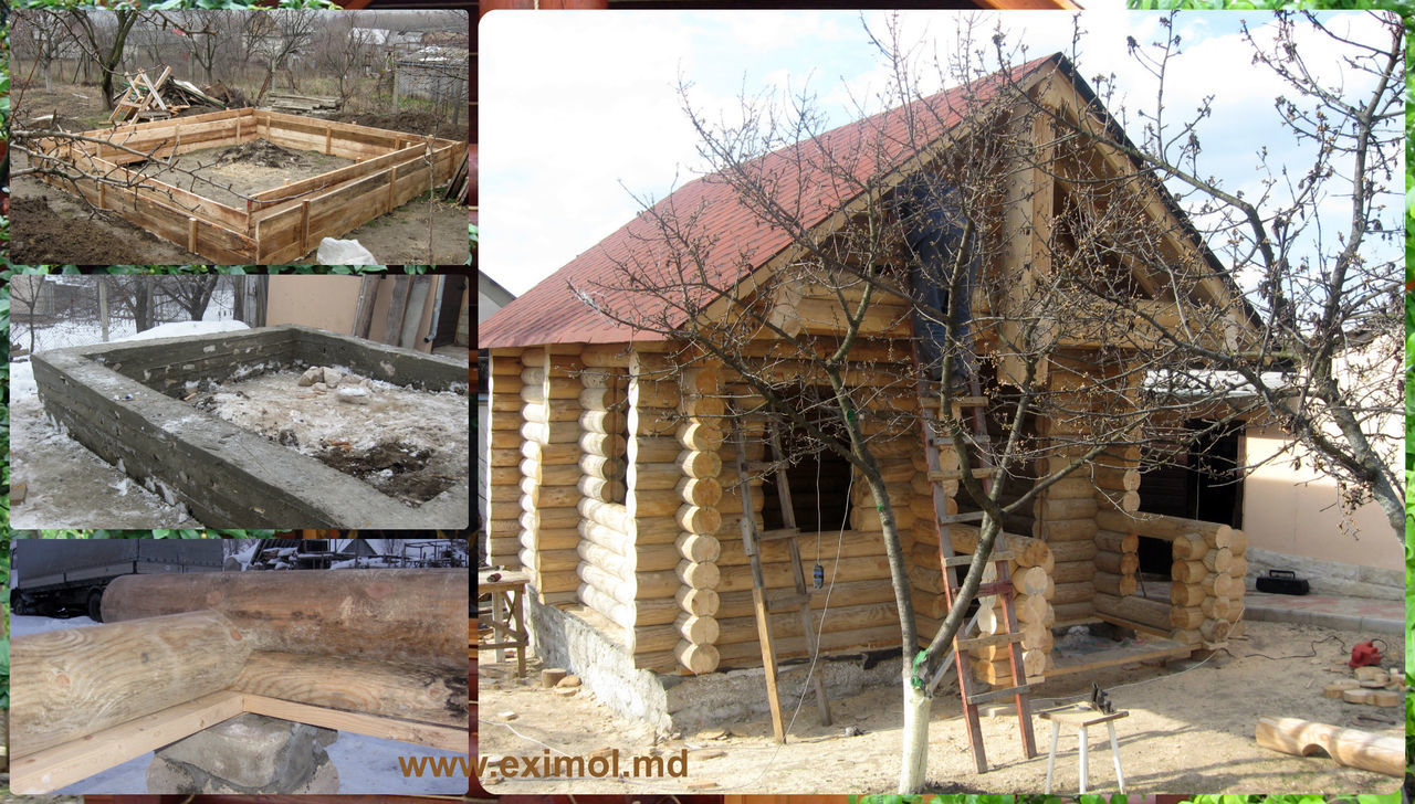 Строительство сауны, бани. Construirea saunei din lemn foto 5