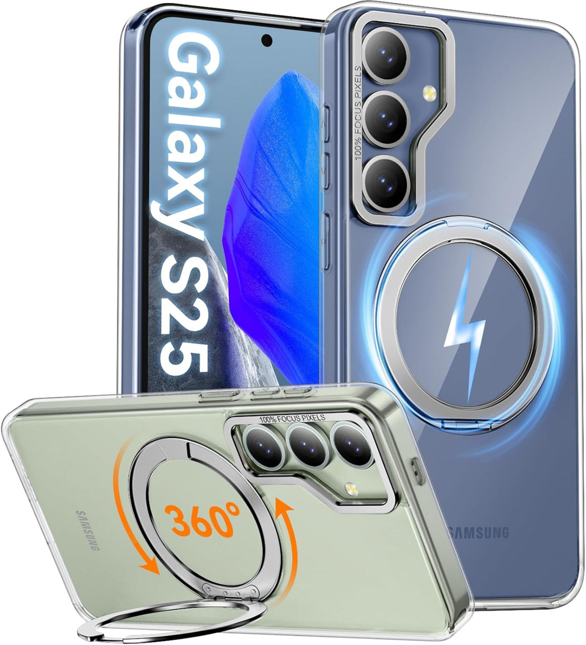 Husa S25 Transparenta cu Magsafe foto 0