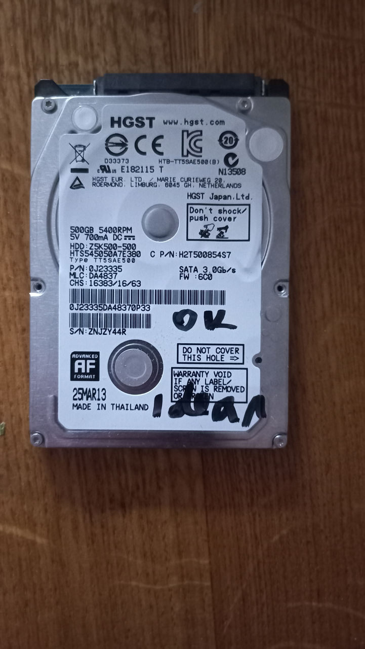Hdd 500 gb pentru laptop.