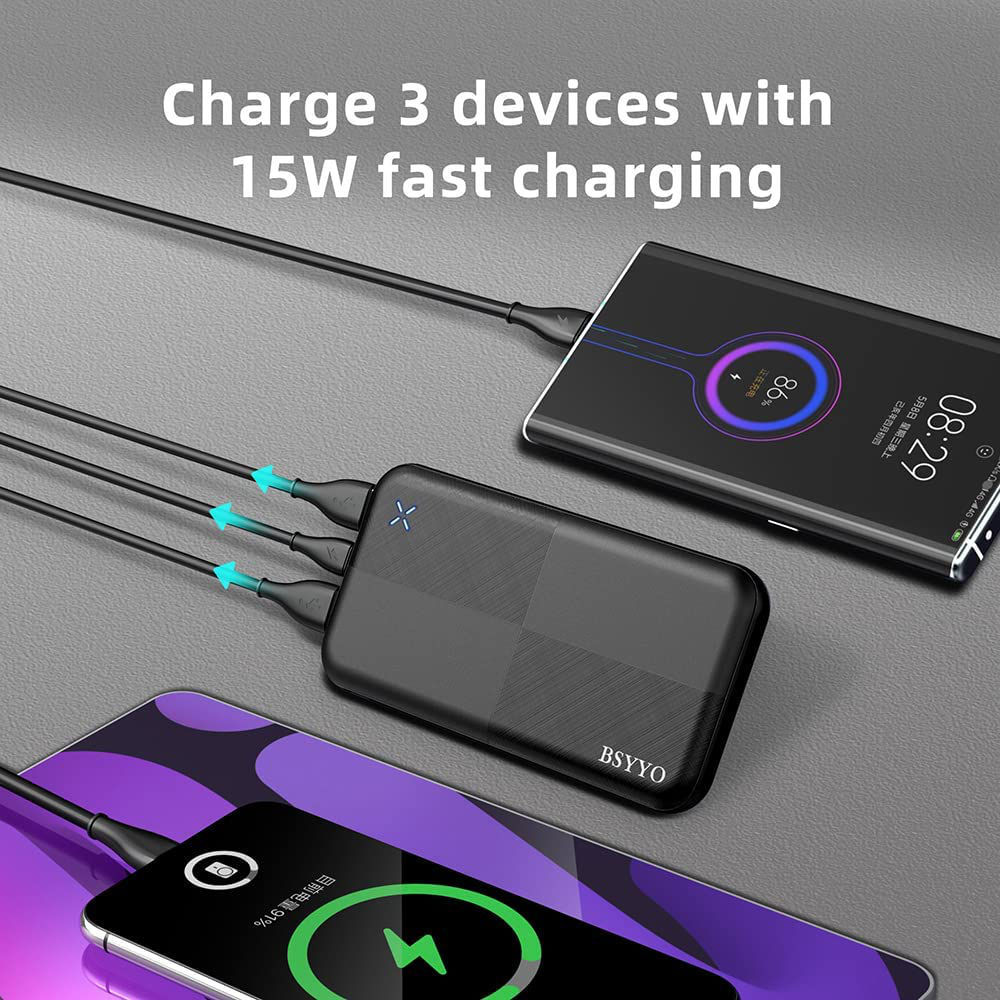 Power Bank 10.800mah 3 USB ports USB C input/output fast charging battery foto 4