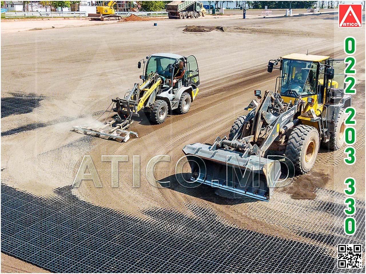 Drumuri si teren pu parcare din grila gazon. Дорожки и парковки из газонной решетки. foto 1