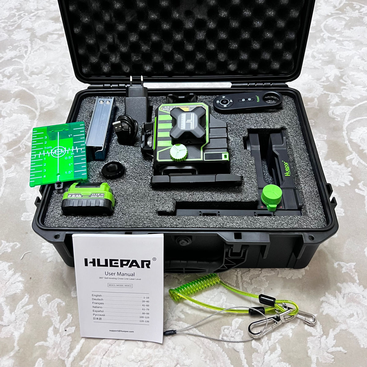 Laser Huepar W04CG 4D 16 linii + magnet Pro + bluetooth + garantie + livrare gratis foto 0