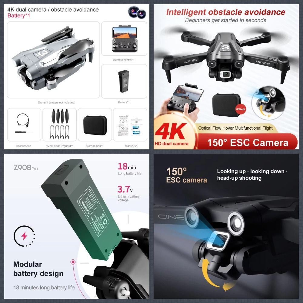 Квадрокоптеры, дрон с камерой. Quadcopter GPS E88, L900 Pro фото 3