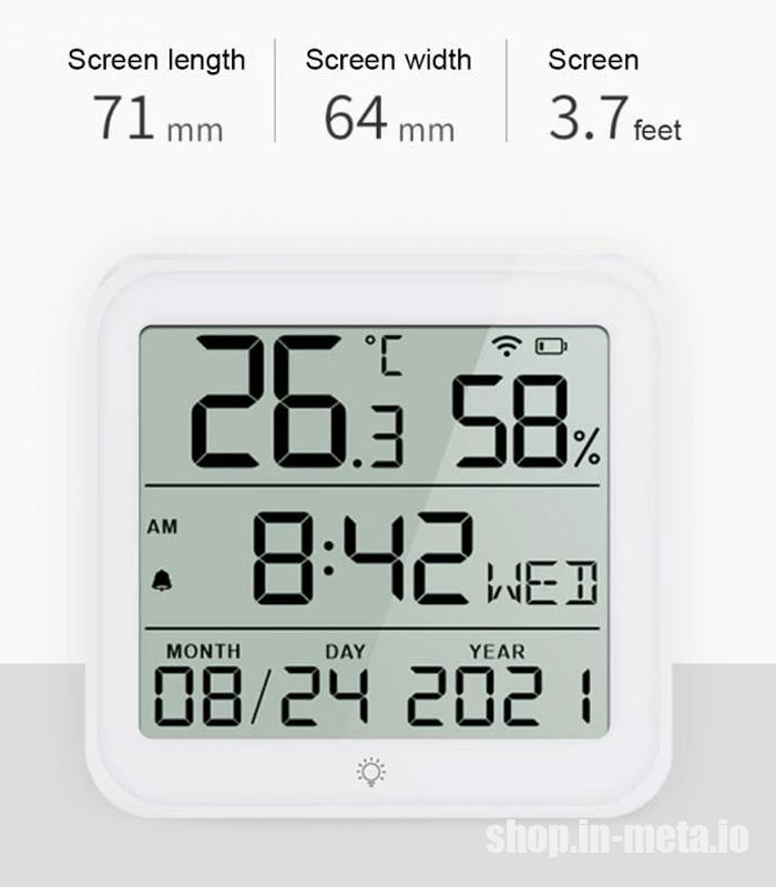 228Z Temperature and humidity sensor Tuya ZigBee Smart, Tuya Zigbee senzor de temperatura si umidita foto 1