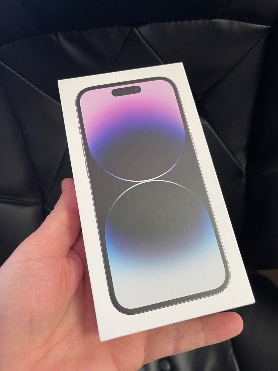 Top Pret ! ! ! Purple-Black Iphone 14 Pro256 Telfon-nou Sigilat-neactivat "Garantie Apple" foto 6