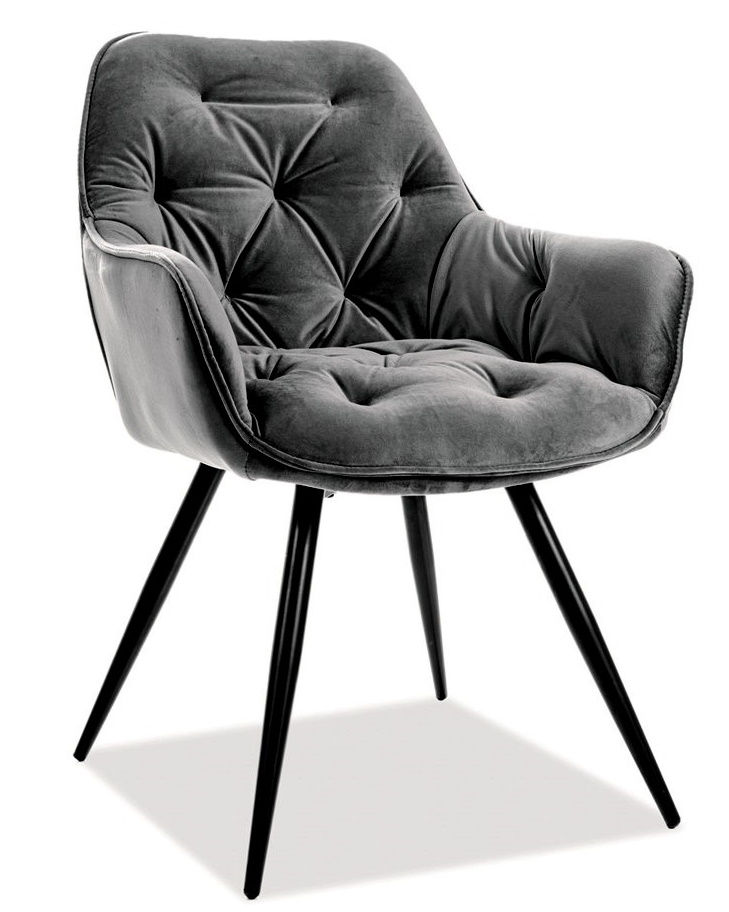 Scaun modern din catifea Signal Cherry foto 1