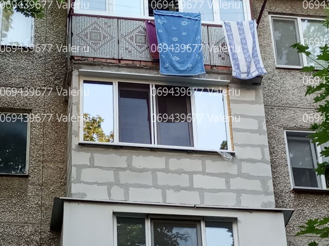 Renovarea și extinderea balcoanelor și loggii. Zidire din gazobloc. Alungirea balconului, demolarea фото 8