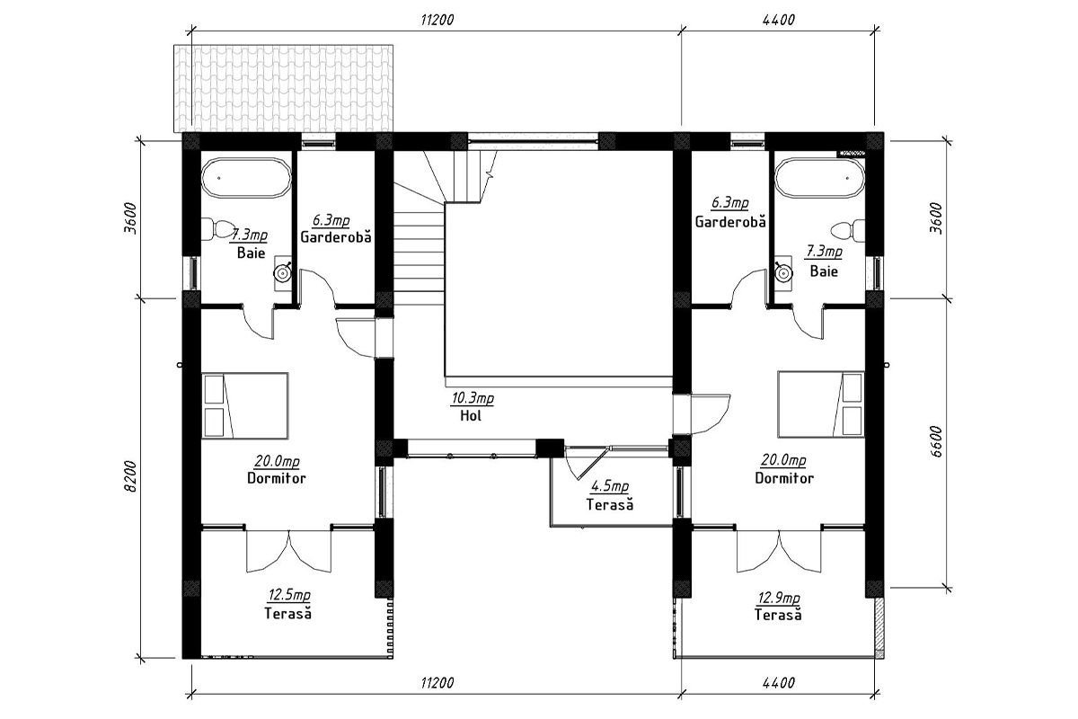 Casă de locuit individuală cu 2 niveluri P+E /stil modern/227.2m2/reconstrucții/proiecte/3D/renovari foto 8